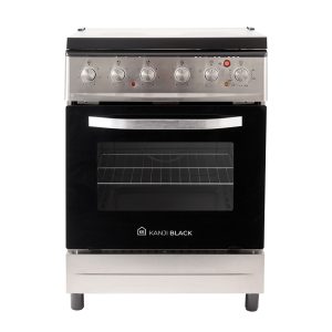 Cocina Electrica Kanji Acero Inoxidable 50cm Luz Horno Grill Tapa De Vidrio