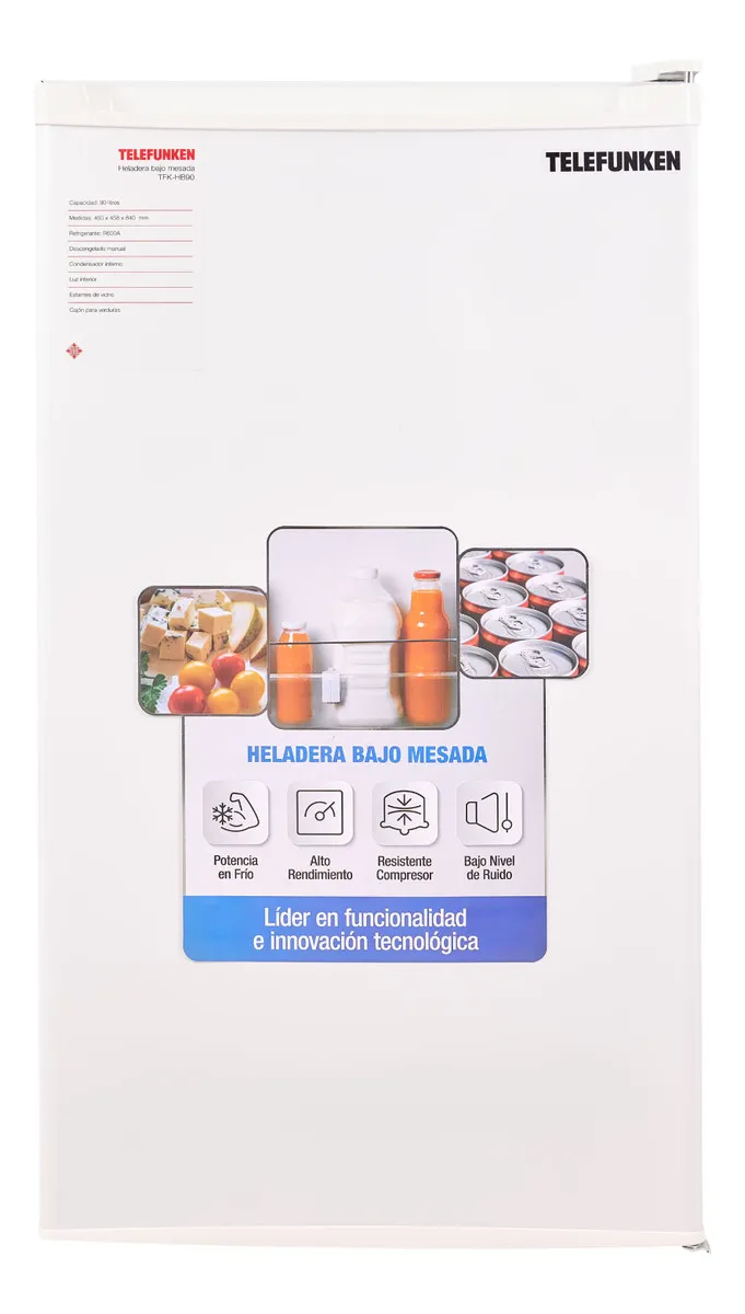 Heladera Bajo Mesada Telefunken 90 Litros